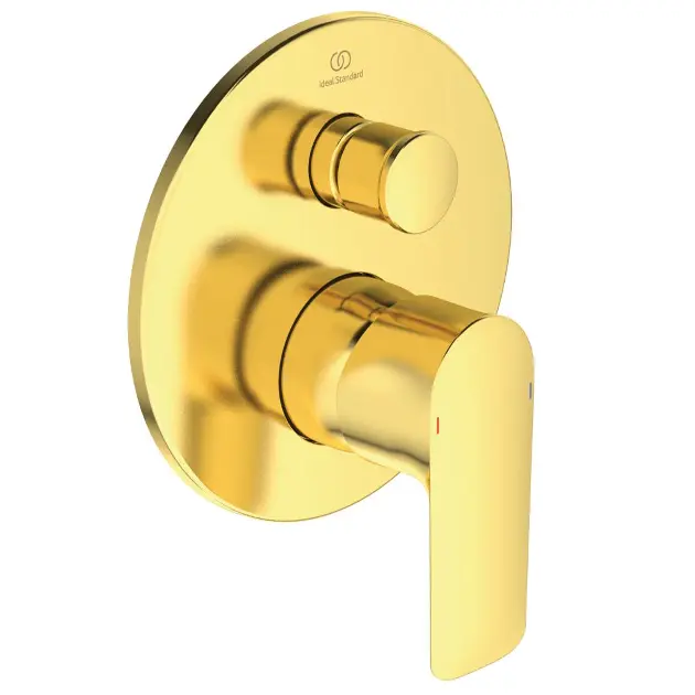 Ideal Standard Connect Air - Miscelatore ad incasso per vasca da bagno, per 2 utenze, Brushed Gold A7035A2