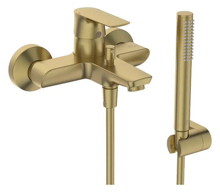 Levně Ideal Standard Connect Air - Vanová baterie s příslušenstvím, Brushed Gold A7056A2