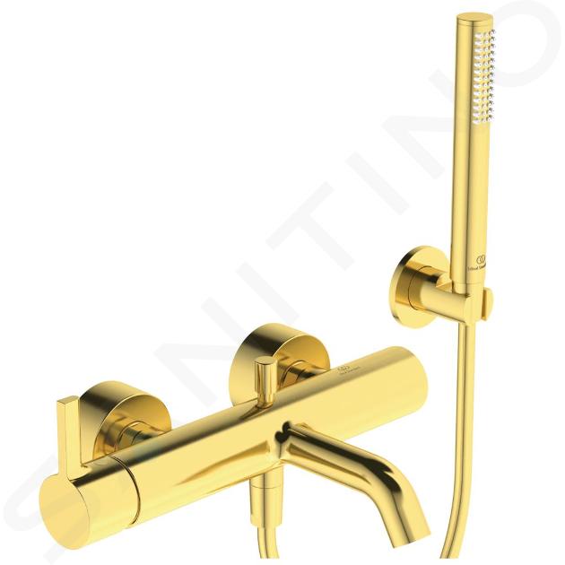 Ideal Standard Joy - Mitigeur de baignoire avec accessoires, Brushed Gold BC787A2