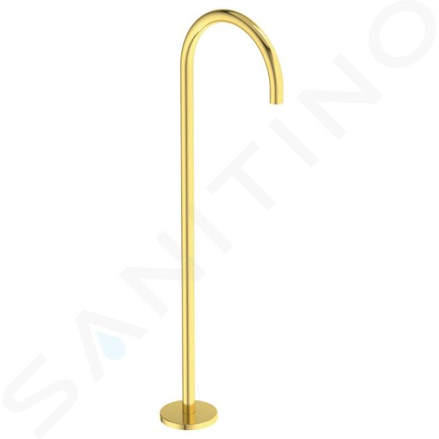 Ideal Standard Joy - Pipă pentru cadă cu montaj pe podea și corp, Brushed Gold A7387A2