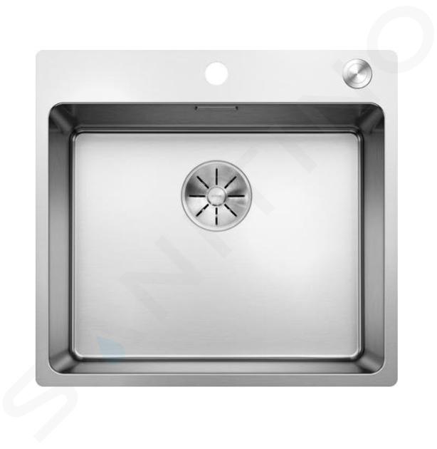 Blanco Andano 500 - Évier 540x500 mm avec commande excentrique PushControl, inox 525245