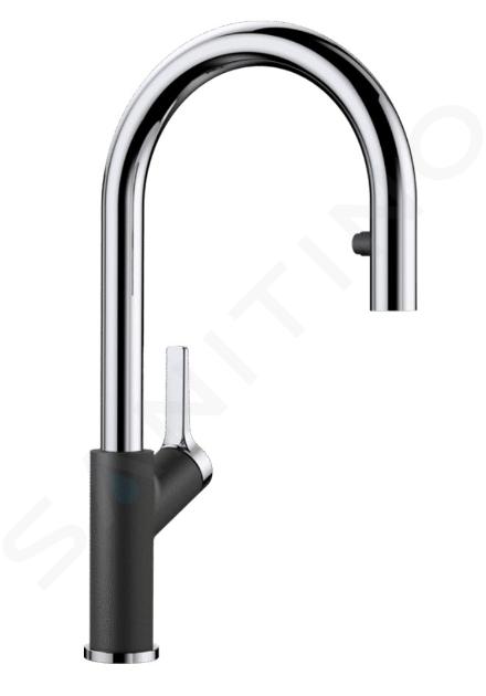 Blanco Carena S - Mitigeur d'évier avec bec extractible, anthracite/chrome 521358