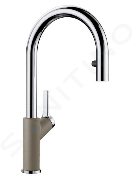 Blanco Carena S - Mitigeur d'évier avec bec extractible, tartufo/chrome 521376