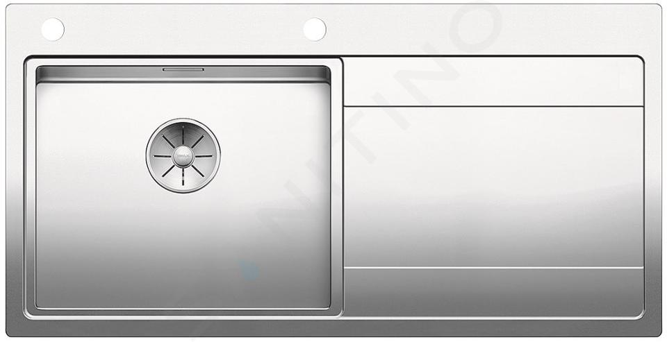 Blanco Divon II - Spoelbak, 100x51 cm, met afdruipdeel en draaiknopbediening, rvs 521659