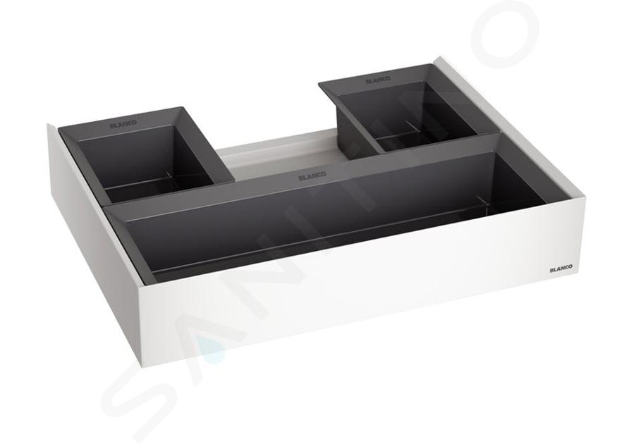 BLANCO 1526206 - Pattumiera estraibile per raccolta differenziata Select II  60/4 - 4 Contenitori - Capacità totale 42 L (15 + 15 + 6 + 6) - Alluminio -  Dimensioni 57 x 36 cm - Pattumiere - Elettrodomestici da Incasso