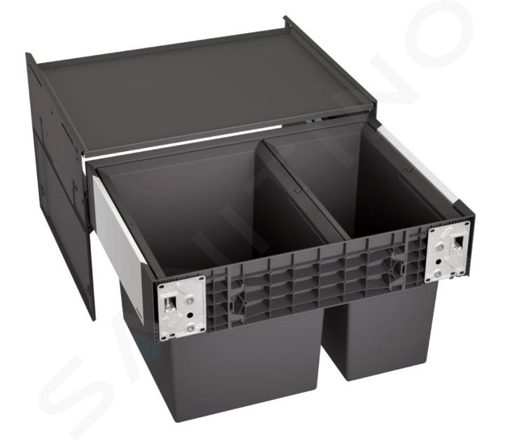 Blanco Select - Cubo de basura empotrado, con compartimento, capacidad 49 l 526203