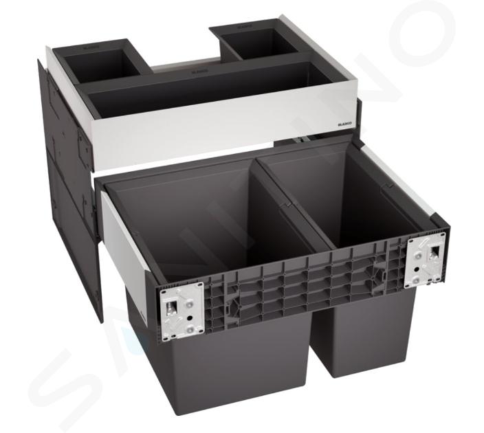 Blanco Select - Cubo de basura empotrado, con compartimento, capacidad 49 l 526208