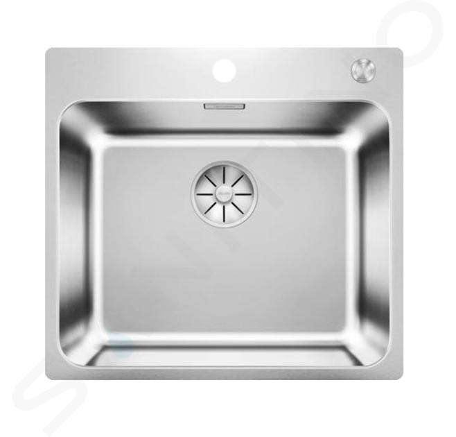 Blanco Solis 500 - Évier 540x500 mm avec commande excentrique PushControl, inox brossé 526124