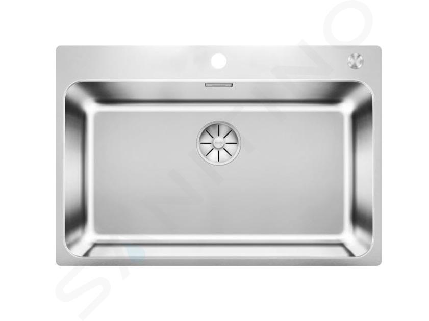 Blanco Solis 700 - Spüle, 74x50 cm, mit Exzenterbedienung PushControl, Edelstahl gebürstet 526127