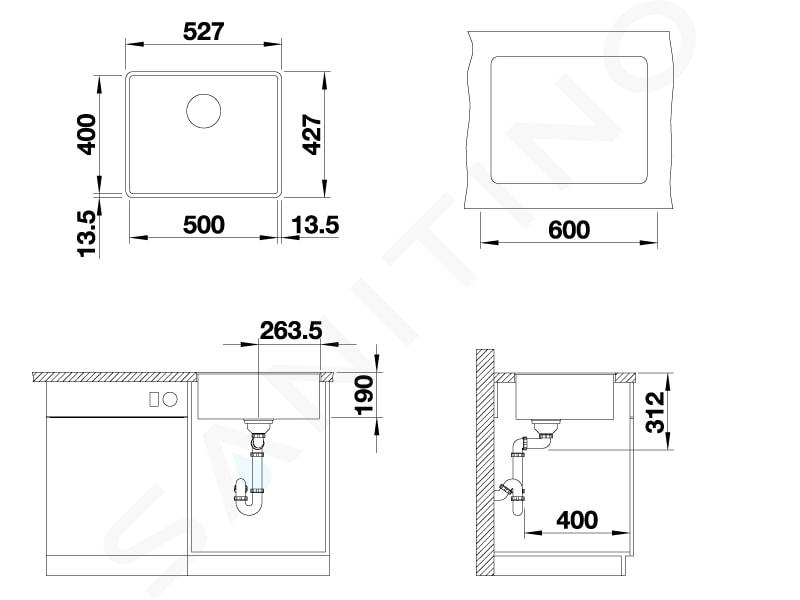 Blanco Accesorios - Cesta multiusos para fregadero Subline, acero  inoxidable 223297