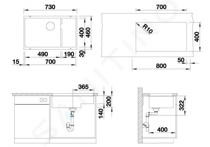 Blanco Accesorios - Rejilla para fregadero, 251x384 mm, acero inoxidable  234795