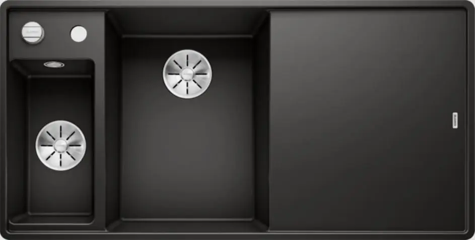 Blanco Axia III 6 - Chiuvetă Silgranit, 990x500, cu control scurgere și accesorii, neagră 525853