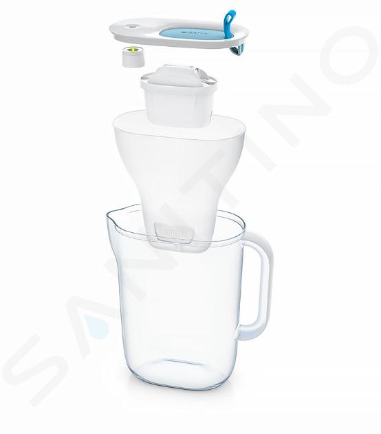 Brita Jarras de filtrado - Set de jarra de filtrado Aluna Cool Memo y 2  filtros MX+, capacidad 2400 ml, blanco 1039268