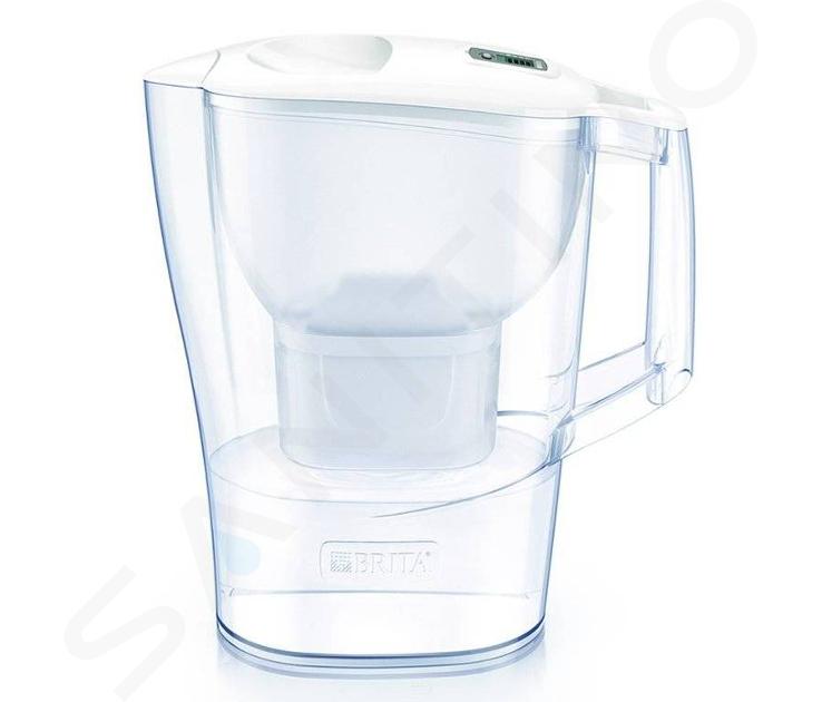 Brita Jarras de filtrado - Conjunto de jarra de filtrado Aluna Cool Memo y  3 filtros MX+, capacidad 2400 ml, blanco 1040564