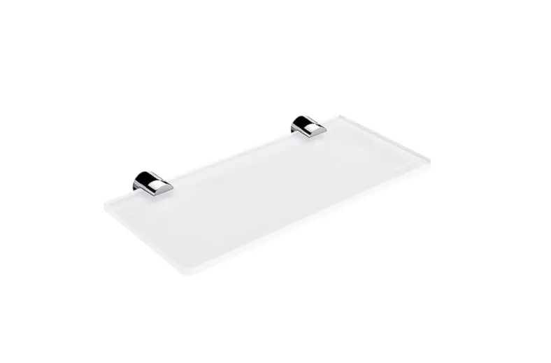 Nimco Bormo - Mensola, lunghezza 20 cm, vetro opaco/cromo BR 11091B-20-26