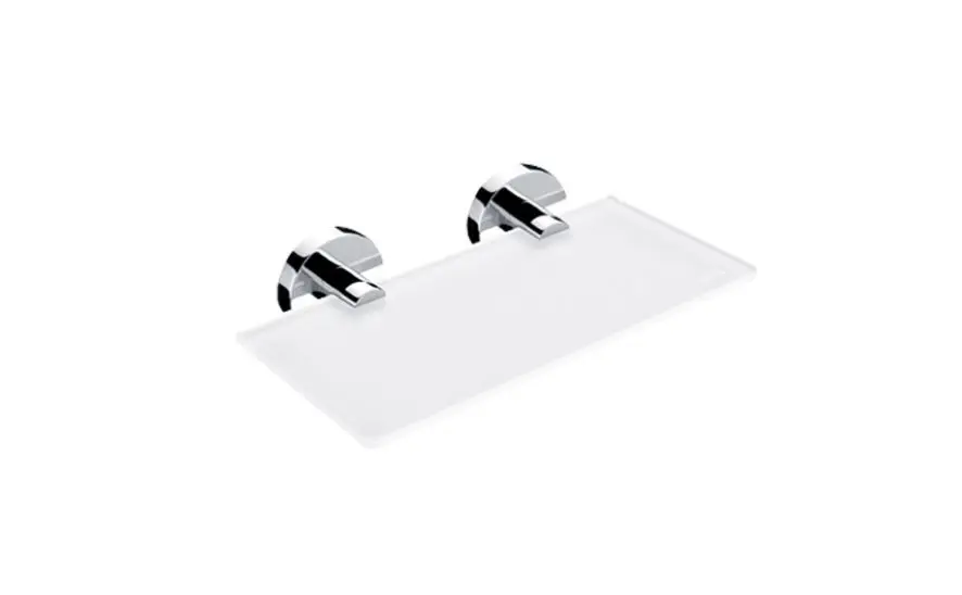 Nimco Unix - Ablage, Länge 20 cm, Glas matt/Chrom UN 13091B-20-26