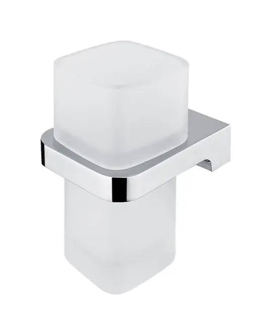Levně Nimco Maya - Sklenka na kartáčky a pastu s držákem, matné sklo/chrom MA 29058H-26