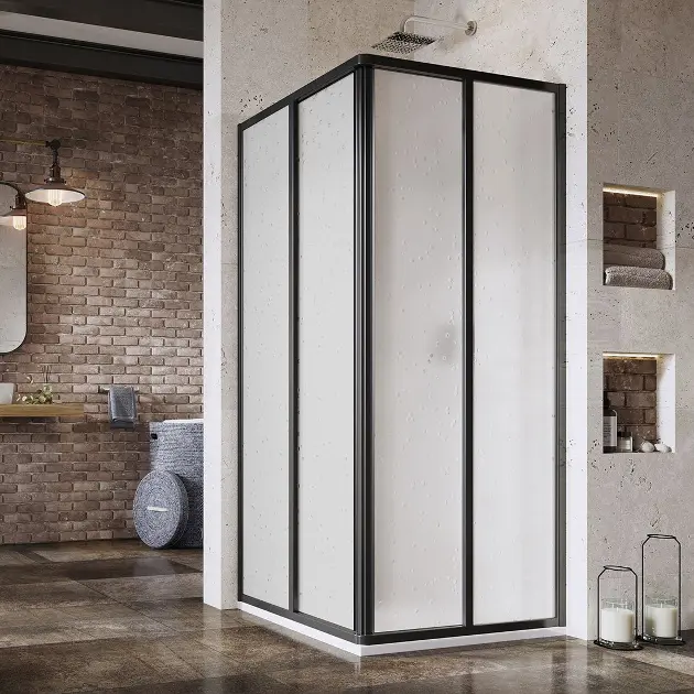 Ravak Supernova - Sprchové dvere SRV2-100 S, 97-99 cm, čierna/Pearl 14VA03O211
