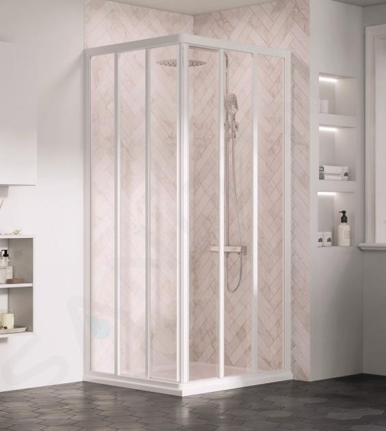 Ravak Supernova - Porte de douche ASRV3-75, 72-74 cm, blanc/verre clair 15V301R2Z1