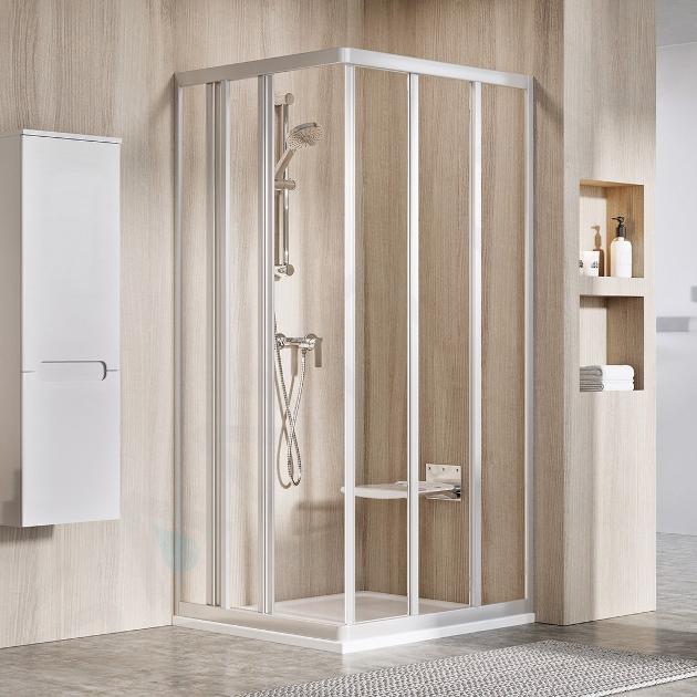 Ravak Supernova - Puerta de ducha ASRV3-75, 72-74 cm, cristal satinado/claro 15V30UR2Z1