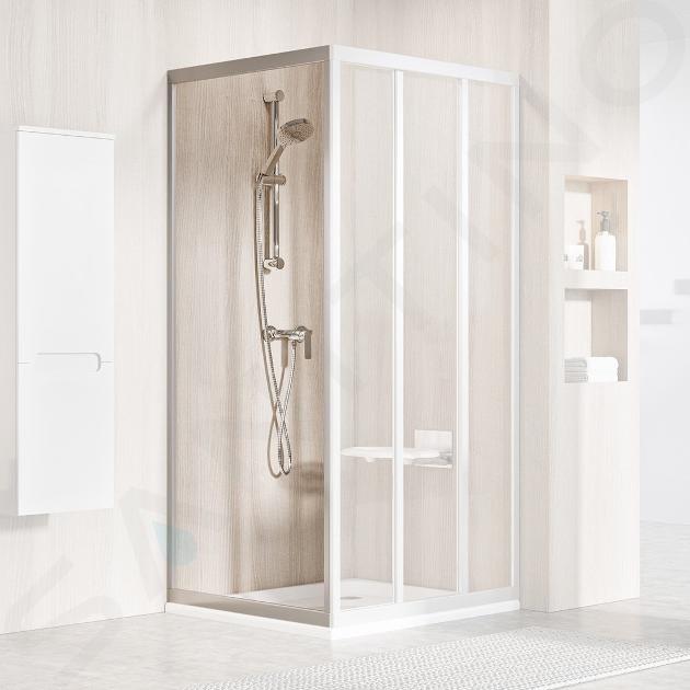 Ravak Supernova - Duschwand APSS-80, 77-81 cm, Satin/Klarglas 94040UR2Z1