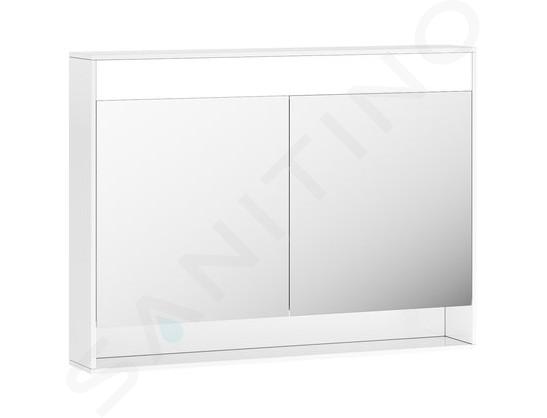 Ravak Step - Armoire de toilette MC, 1000x740x150 mm, 2 portes, avec éclairage LED, blanc brillant X000001421