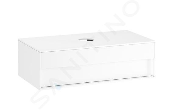 Ravak Step - Mueble para lavabo SD, 1000x540x305 mm, 1 cajón, blanco/blanco X000001429