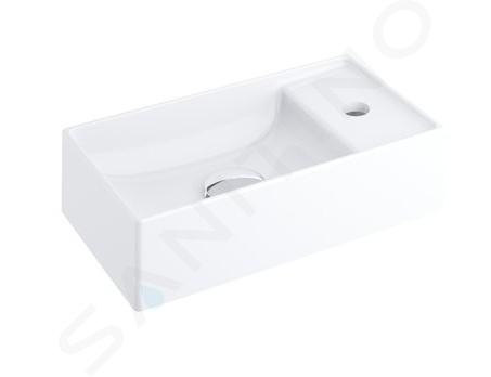 Ravak Veda 400 - Umývadielko Slim, 40x22 cm, s 1 otvorom na batériu, biela XJX01240000