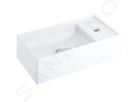 Ravak Veda 400 - Lavabo Slim, 400x220 mm, con 1 foro per rubinetto, bianco XJX01240000