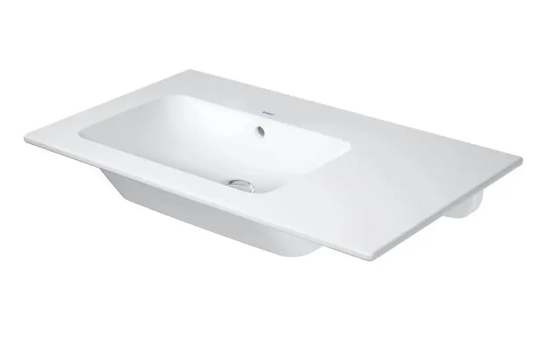 Duravit ME by Starck - Lavabo asimétrico 83x49 cm, con WonderGliss, blanco mate 23458332601