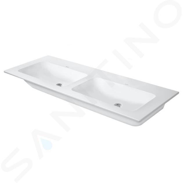 Duravit ME by Starck - Nábytkové dvojumývadlo, 130x49 cm, matná biela 2336133260