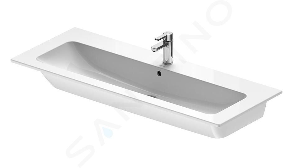 Duravit ME by Starck - Umywalka meblowa 123x49 cm z 1 otworem na baterię, kolor biały 2361120000