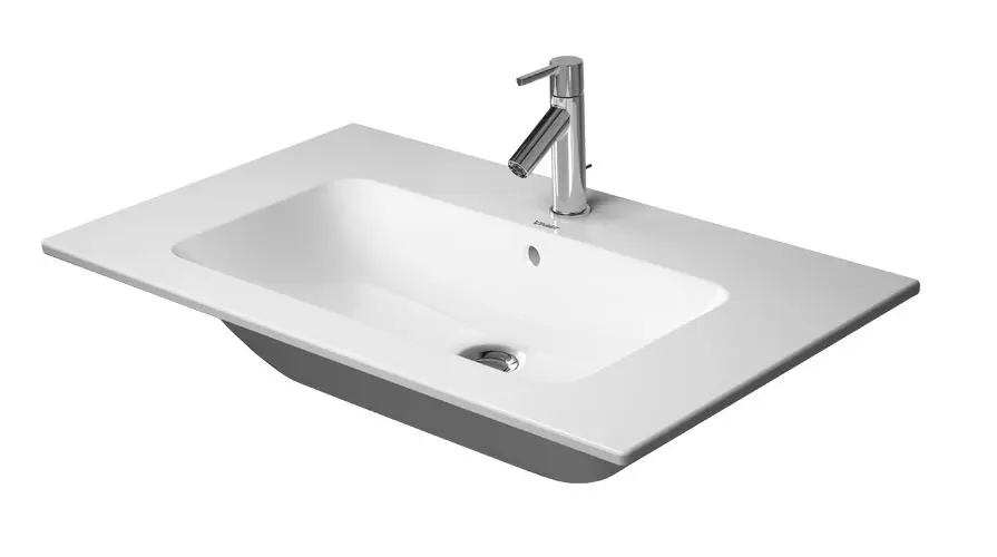 Levně Duravit ME by Starck - Nábytkové umyvadlo 83x49 cm, 1 otvor pro baterii, matná bílá 2336833200