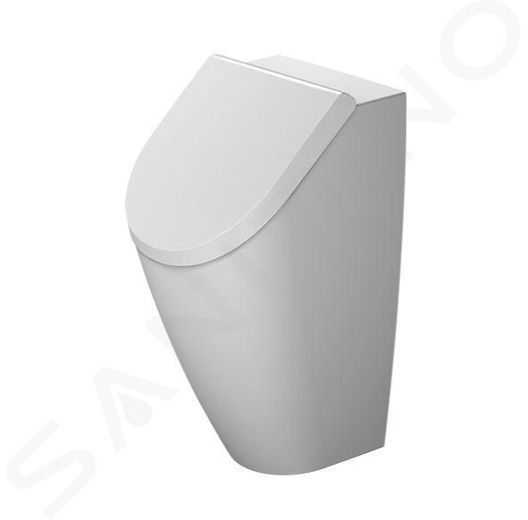 Duravit ME by Starck - Urinale con predisposizione per coperchio, ingresso posteriore, Rimless, con HygieneGlaze, bianco/bianco opaco 2812309000