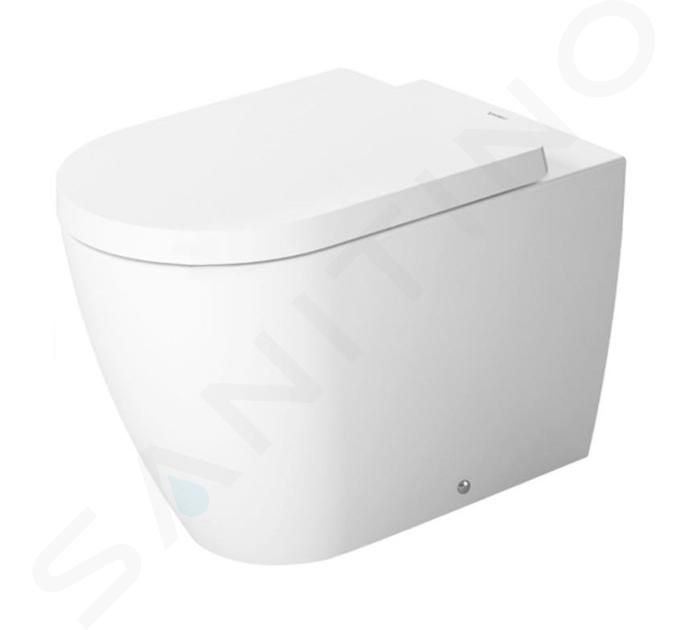 Duravit ME by Starck - Toaletă cu montaj pe podea, scurgere laterală, alb/alb mat 2169092600