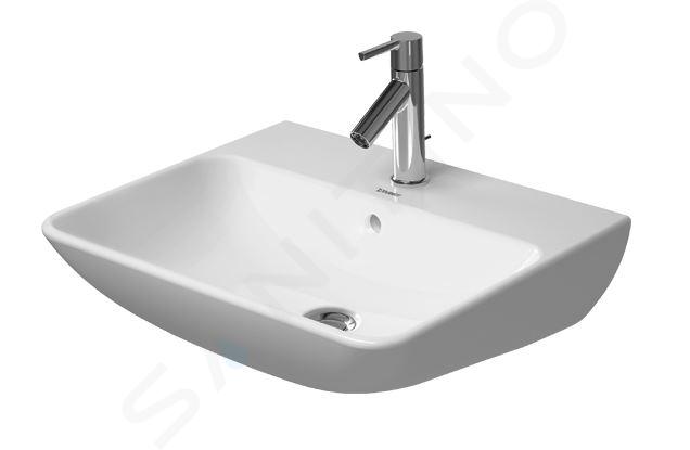 Duravit ME by Starck - Waschbecken 600x460 mm, 1 Hahnloch, weiß matt 2335603200