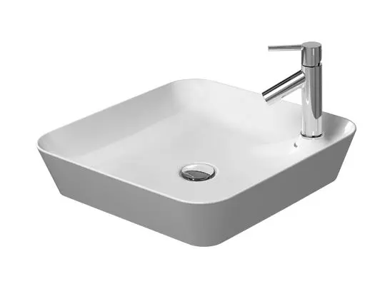 Duravit Cape Cod - Waschtischschale, 46x46 cm, 1 Hahnloch, DuraCeram, weiß/weiß matt 2340463200