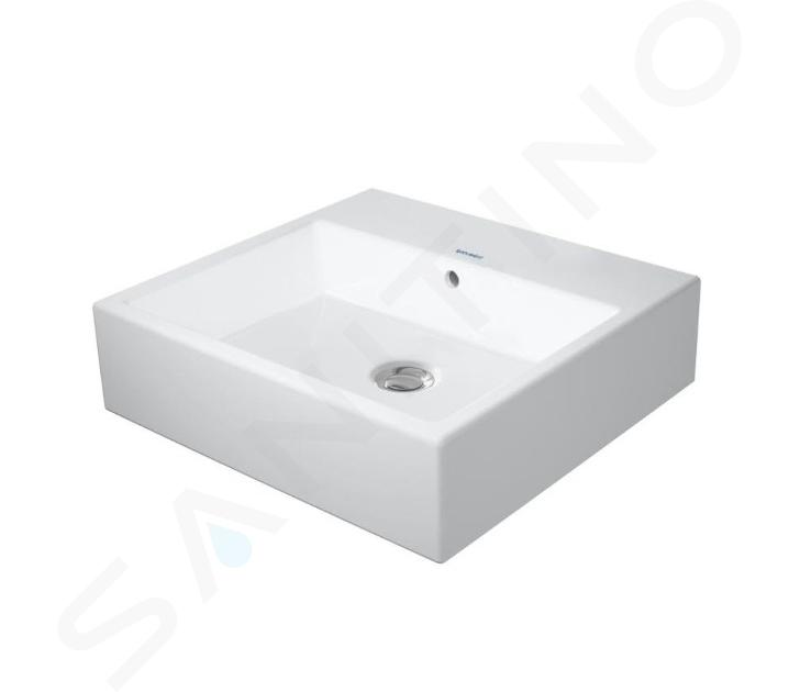 Duravit Vero Air - Umývátko 450x350 mm, s přepadem, bez otvoru pro baterii, WonderGliss, bílá 07244500601