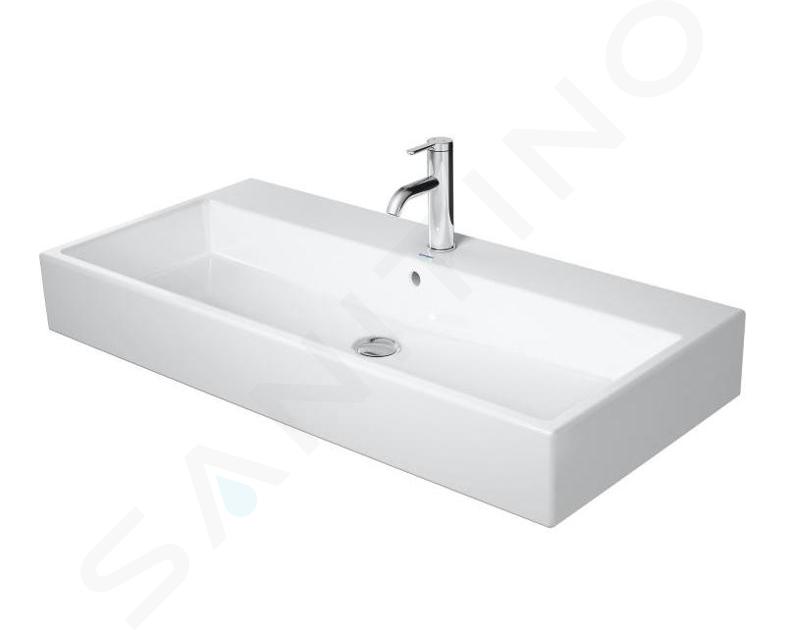 Duravit Vero Air - Umyvadlo nábytkové 1000x470 mm, s přepadem, otvor pro baterii, WonderGliss, bílá 23501000271