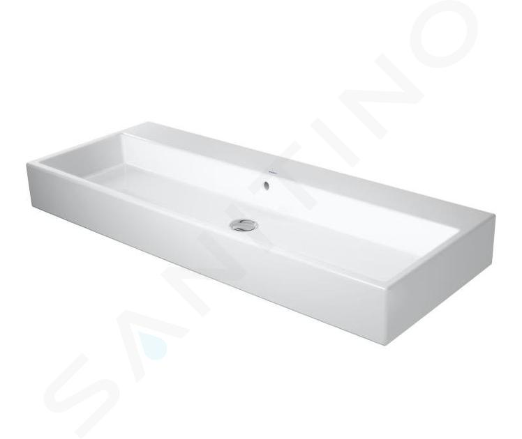 Duravit Vero Air - Dvojumývadlo nábytkové, 1200x470 mm, s prepadom, bez otvoru na batériu, biela 2350120028