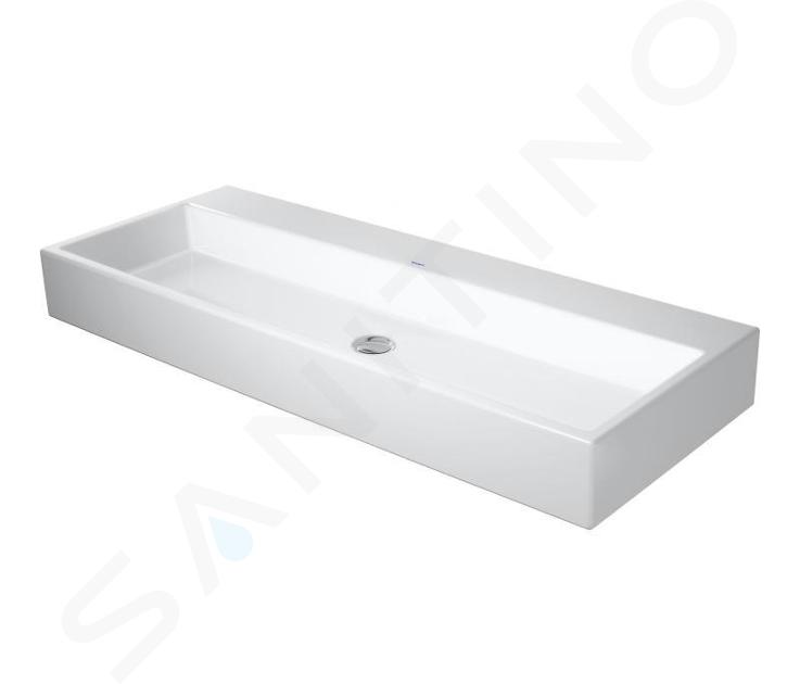 Duravit Vero Air - Doppelwaschtisch 1200x470 mm, ohne Überlauf, ohne Hahnloch, weiß 2350120070