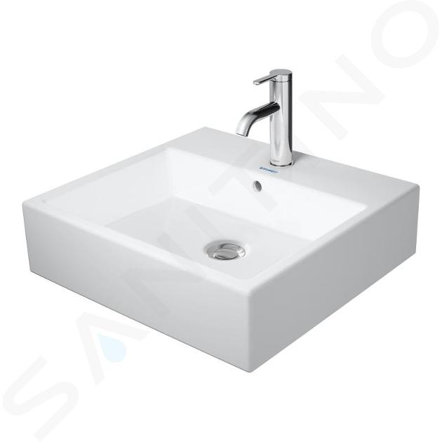 Duravit Vero Air - Lavabo 500x470 mm, con rebosadero, con orificio para grifo, blanco 2350500000