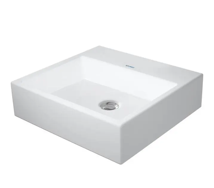 Duravit Vero Air - Lavabo 50x47 cm, sin rebosadero, sin orificio para grifo, blanco 2350500070