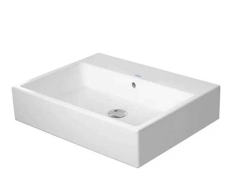 Duravit Vero Air - Lavabo da mobile 600x470 mm, con troppopieno, senza foro per miscelatore, WonderGliss, bianco 23506000281