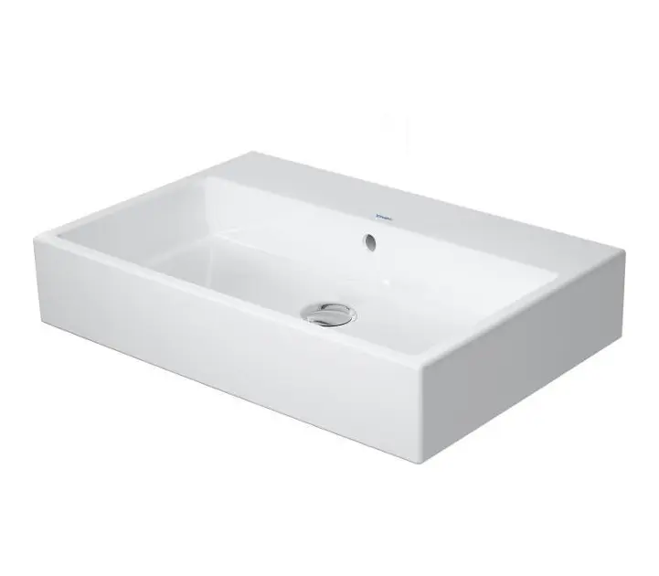 Duravit Vero Air - Meuble lavabo 700x470 mm, avec trop-plein, sans trou de robinetterie, WonderGliss, blanc 23507000281