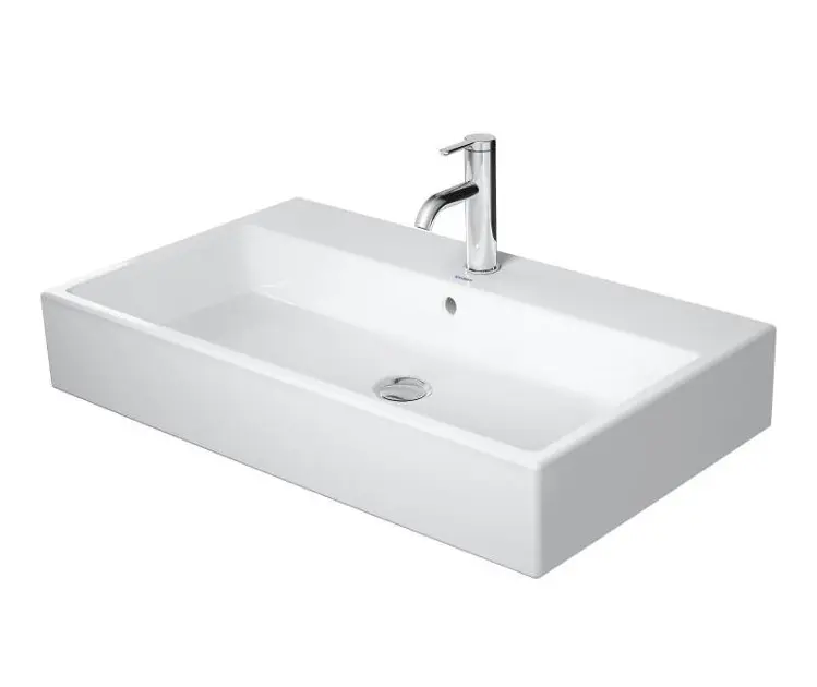 Duravit Vero Air - Lavabo 80x47 cm, con rebosadero, con orificio para grifo, blanco 2350800000