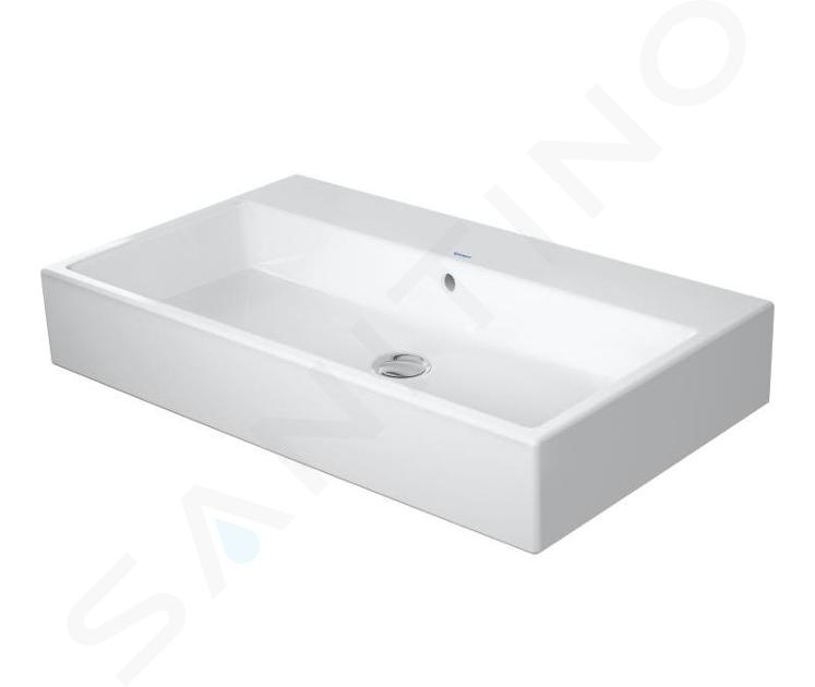 Duravit Vero Air - Waschbecken 80x47 cm, mit Überlauf, ohne Hahnloch, WonderGliss, weiß 23508000601