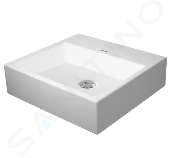 Duravit Vero Air - Waschbecken 50x47 cm, ohne Überlauf, ohne Hahnloch, WonderGliss, weiß 23525000701