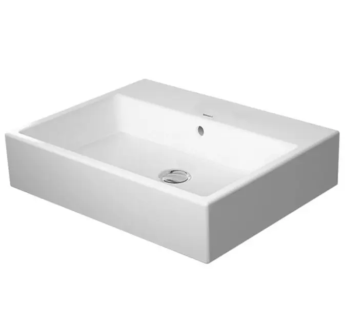 Duravit Vero Air - Opzetwastafel 60x47 cm, met overloop, zonder kraangat, WonderGliss, wit 23526000601