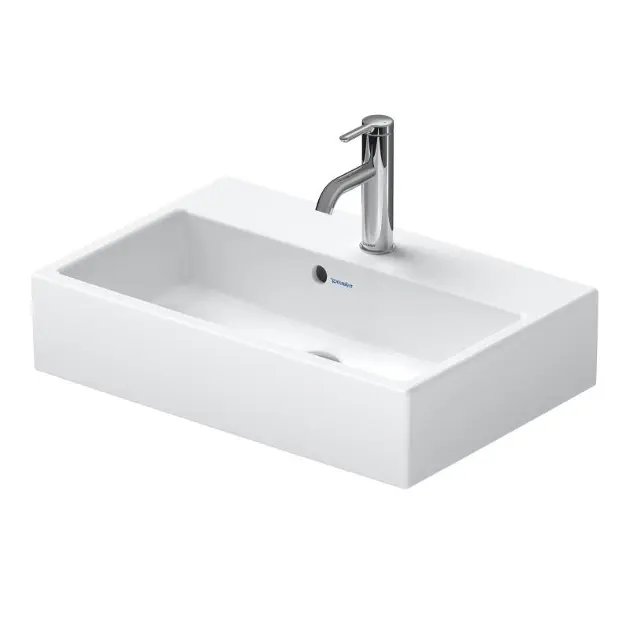 Duravit Vero Air - Meuble lavabo 600x400 mm, avec trop-plein, avec 1 trou pour robinetterie, WonderGliss, blanc 23686000271